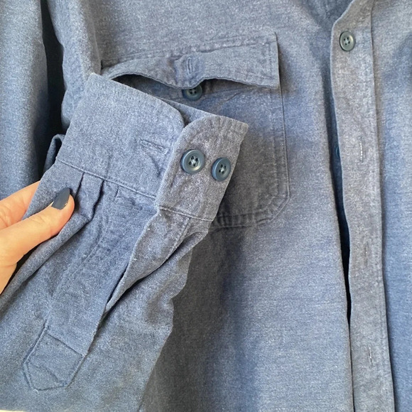 LL Bean Blue Jacket Button Up 100% cotton size large - Picture 5 of 6